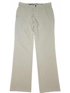 ADIDAS  Golf Beige Athletic Pants Stretch Waist-Polyester-4 Pockets-SZ 34x34